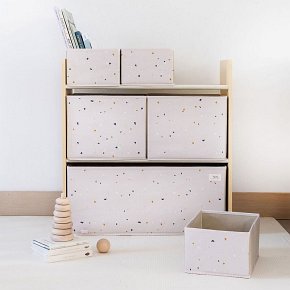 3 Sprouts Regał z Pojemnikami na Zabawki Terrazzo Pink