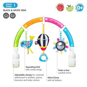 Benbat Łuk Pałąk z Zabawkami do Wózka Rainbow