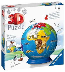 Ravensburger Puzzle 3D Kula Globus dla Dziecka 72 el.