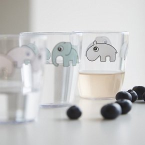 Done by Deer Yummy Kubek Mini Glass Grey