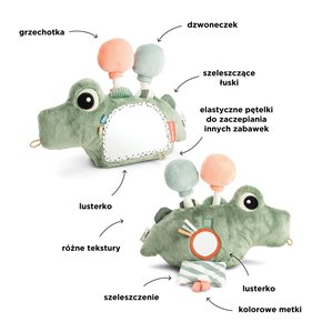 Done by Deer Zabawka Lusterko Stojące Croco Green