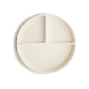 Mushie Silikonowy Talerzyk Dzielony dla Dziecka Ivory