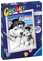CreArt Malowanie Po Numerach Dla Dzieci Piesek Husky