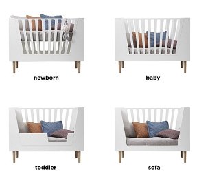 Done by Deer Łóżeczko 70x140 cm Grey