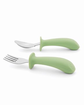 Skip Hop Sztućce dla Dzieci Widelec i Łyżeczka Green Besties Squa
