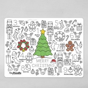 HeyDoodle Mata Silikonowa do Kolorowania A3 - Wesołych Świąt