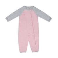 Juddlies Organic Raglan Pajacyk Pink NB