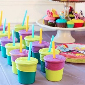 Silikids Słomki Silikonowe Cobalt/Berry