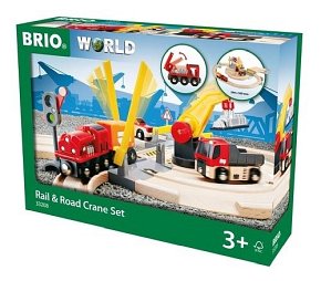 BRIO World Zestaw Dróg i Szyn z Żurawiem