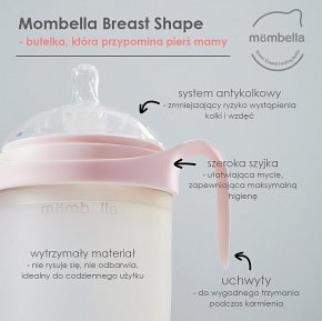 Mombella Butelka Antykolkowa dla Niemowlaka 9M Roze Silikon 300ml