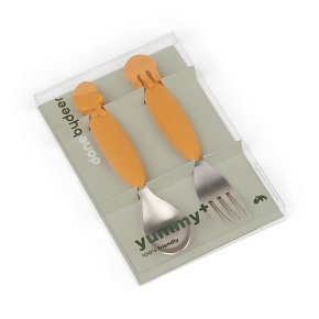 Done by Deer Sea Yummy+ Sztućce dla Dziecka 2szt Mustard