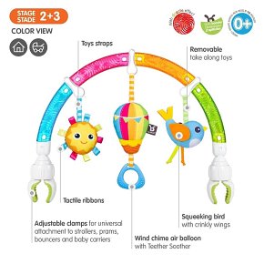 Benbat Łuk Pałąk z Zabawkami do Wózka Rainbow