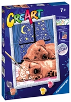 CreArt Malowanie Po Numerach Dla Dzieci Śpiące Pieski