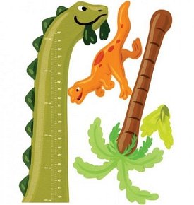 Wallies Naklejki Miarka Wzrostu Dinozaur