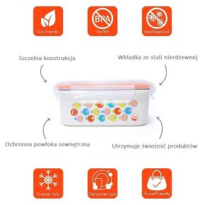 Innobaby Lunchbox Stalowy Fish Orange