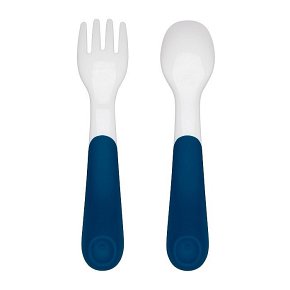OXO Sztućce Plastikowe w Etui 12m+ Navy