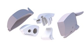 Halftoys Magnetyczny Składany Wieloryb Kaszalot