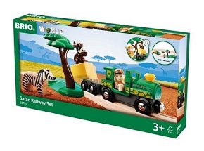 BRIO World Kolejka Drewniana Safari 17el.