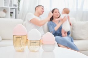 Mombella Butelka Antykolkowa dla Niemowlaka 9M Ivory PPSU 300ml