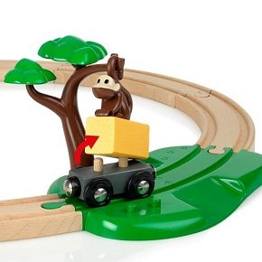 BRIO World Kolejka Drewniana Safari 17el.