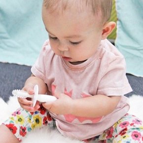 ZoLi Chubby Gummy Gryzak Pink White 2 szt