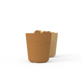 Done by Deer Kubek dla Dziecka Kiddish Croco Mustard 2szt.