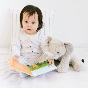 Pearhead Zestaw Prezentowy Książeczka dla Dzieci i Pluszowy Słoń