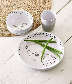 Done by Deer Yummy+ Talerzyk Okrągły Blue