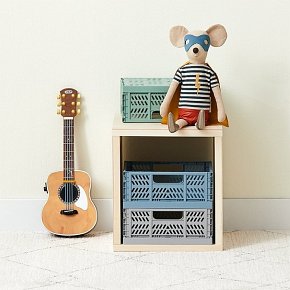 3 Sprouts Skrzynka na Zabawki Składana Medium Light Grey