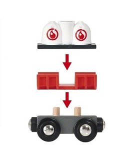 BRIO World Pociąg Towarowy z Wagonami