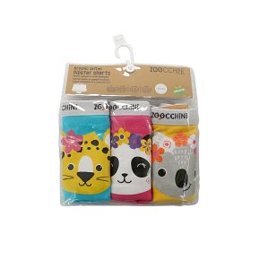 Zoocchini Majtki Bokserki Dziewczęce Flower Power 4-5 lat – 3 szt
