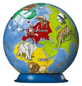 Ravensburger Puzzle 3D Kula Globus dla Dziecka 72 el.