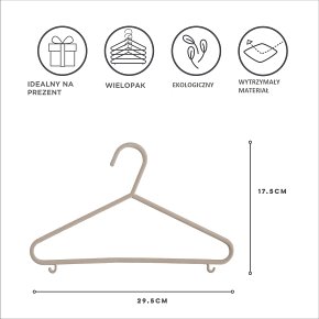 3 Sprouts Wieszaki dla Dzieci EKO Beige15szt.