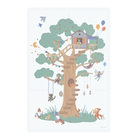Play&Go Dwustronna Mata Piankowa EEVAA 3w1 Treehouse 120x180cm