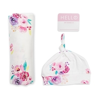 Lulujo Zestaw Kocyk + Czapka Posies