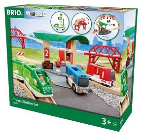 BRIO World Zestaw Kolejka z Dworcem