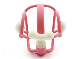 Mombella Gryzak z Grzechotką Ślimak Pink