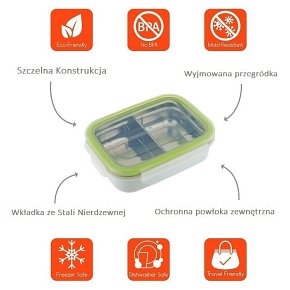 Innobaby Pojemnik Stalowy na Przekąski