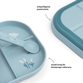 Done by Deer Talerzyk Dzielony Foodie Elphee Blue