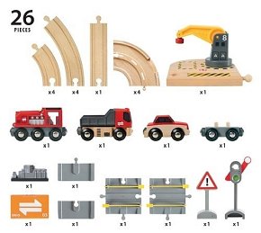 BRIO World Zestaw Dróg i Szyn z Żurawiem