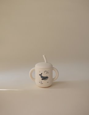 Mushie Kubek ze słomką 175 ml Whales