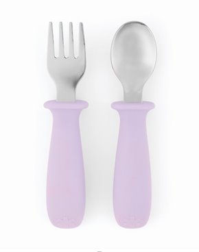 Skip Hop Sztućce dla Dzieci Widelec i Łyżeczka Purple Besties Squ