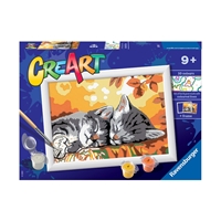 CreArt Malowanie Po Numerach Dla Dzieci - Jesienne kotki