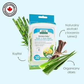 Aleva Bambusowe Chusteczki do Ząbków 30szt - data: 29.05.2025