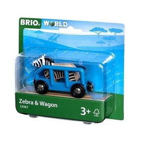 BRIO World Wagon z Zebrą Safari