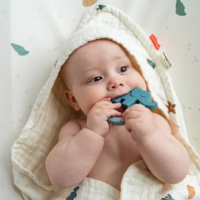 Done by Deer Sea Ręcznik z Kapturkiem Beidge GOTS