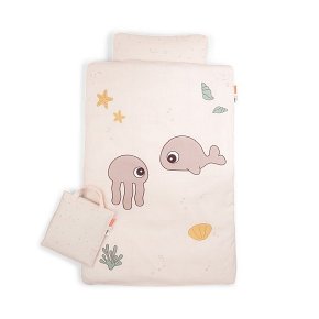 Done by Deer Sea Pościel Niemowlęca Powder GOTS 70x100/40x45 cm