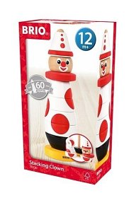 BRIO Piramida Drewniana Klaun w Kropki