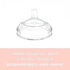 Mombella Butelka Antykolkowa dla Niemowlaka 9M Ivory PPSU 300ml