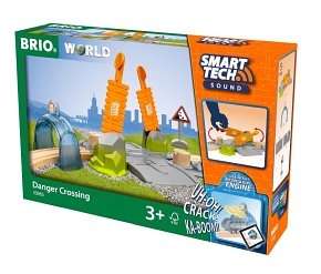 BRIO Smart Tech Zabawka Przejazd Kolejowy Uwaga Niebezpieczeństwo